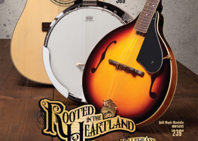 Mitchell Guitars: Rooted in the Heartland Bluegrass Poster and Print Ad