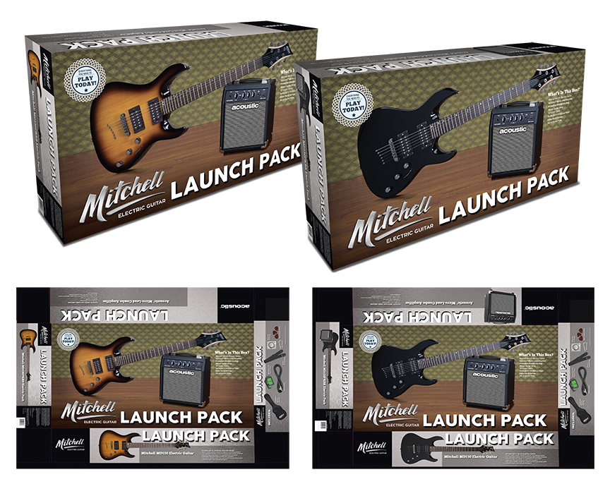 Mitchell Acoustic Launch Pack Electric Guitar Packaging