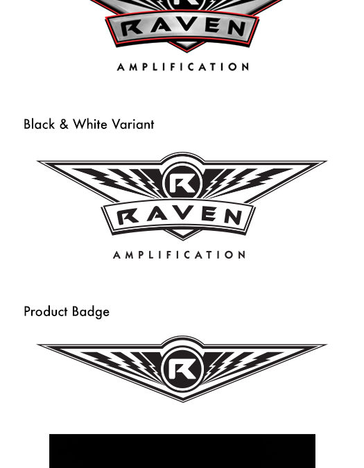 Raven Amplification Logo and Badge