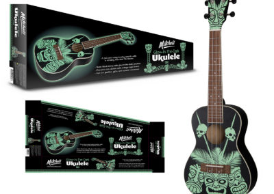 Mitchell: Glow-in-the-Dark Tiki Ukulele and Packaging