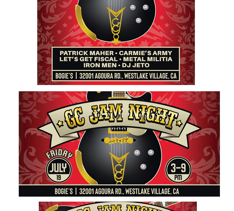 Guitar Center Jam Night Poster and Digital Graphics: July 2019