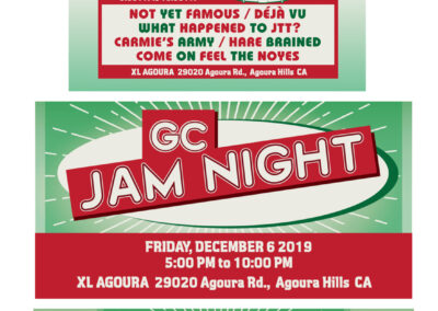 Guitar Center Jam Night Poster and Digital Graphics: December 2019