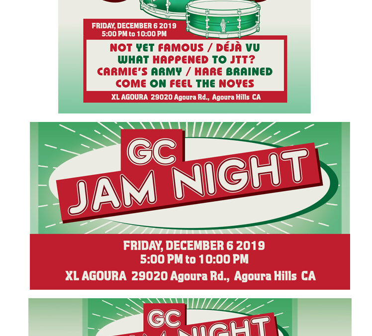 Guitar Center Jam Night Poster and Digital Graphics: December 2019