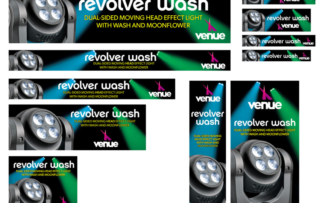 Venue Revolver Wash Dual-Sided Web and Mobile Banner Ads