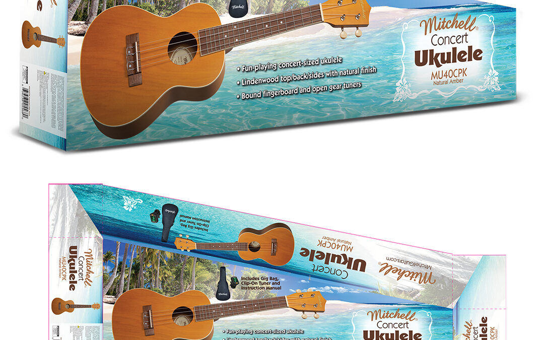 Mitchell: MU40CPK Concert Ukulele Pack Box Packaging