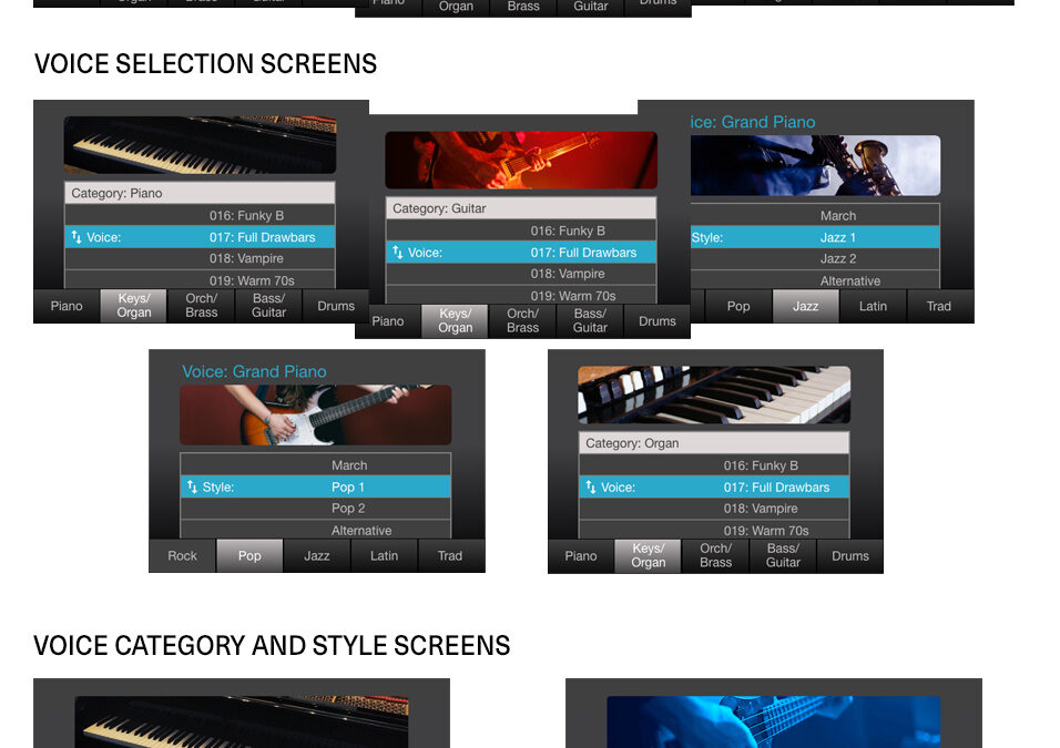 GUI Interface for Williams Symphony Concert & Symphony Grand II Digital Pianos