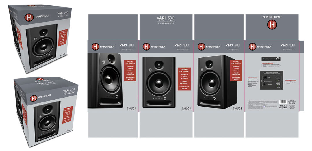 julie viens Harbinger SM500 Series Studio Monitor Packaging
