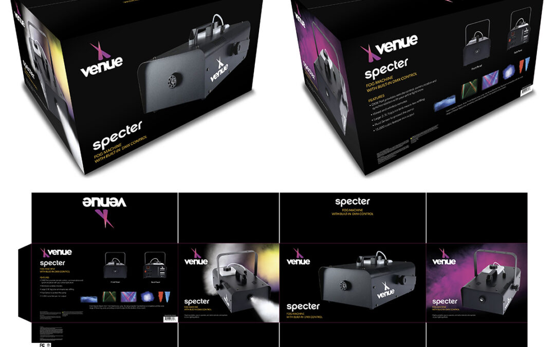 Venue Specter Fog Machine Packaging