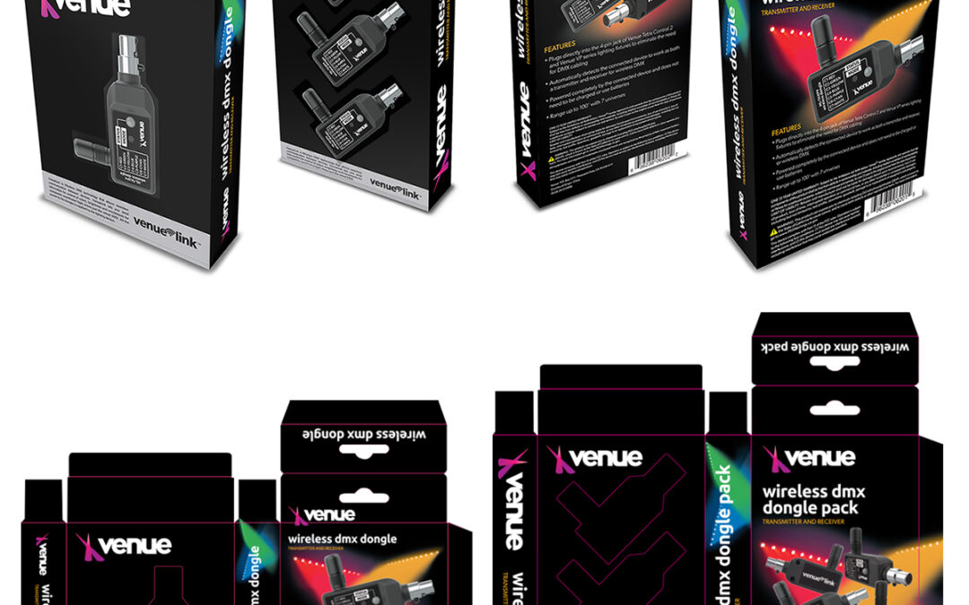 Venue DMX Wireless Dongle Packs Packaging