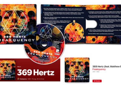Freakquency 369 Hertz CD Album Packaging and Digital Artwork Design