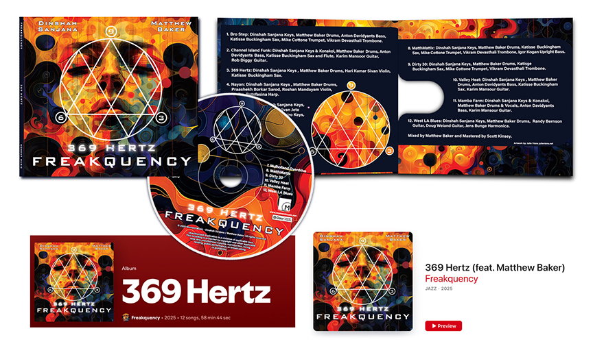 cd packaging label julie viens freakquency 369 hertz album design retouching