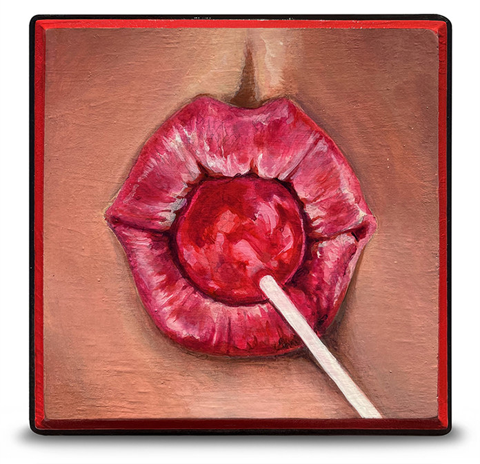 julie viens sucker mouth lollipop