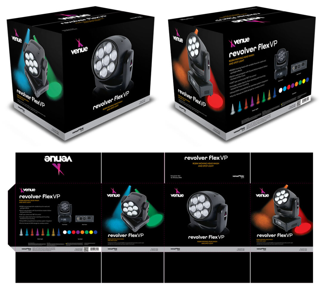 julie viens Venue Revolver Flex VP Packaging Design