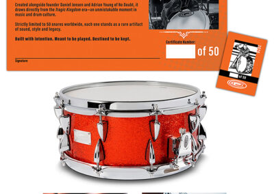 OCDP Adrian Young Signature Snare COA and Sticker